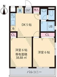 クレール山王の物件間取画像